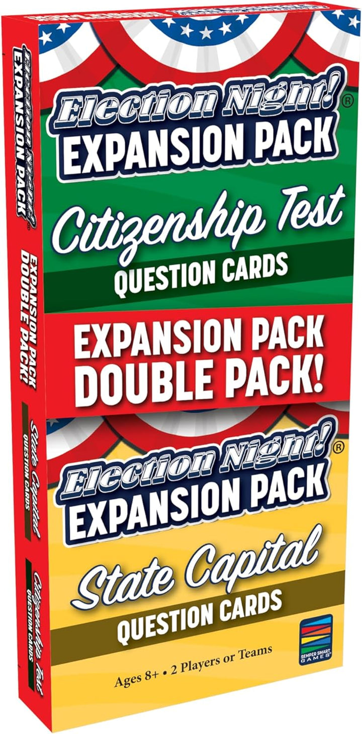Election Night! Game Expansion Cards Double Pack: for Use with Election Night Game to Make Learning U.S. Civics and State Capitals Fun