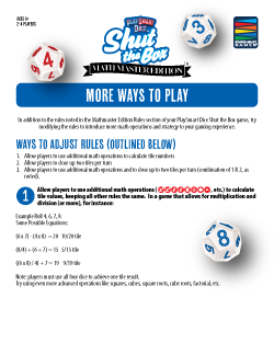 Shut the Box Math Master Edition - More ways to play! Download