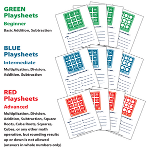 Math-Tac-Toe Classroom Game Playsheet Templates