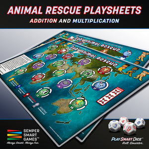 Playsheet: Dice Addition and Multiplication Games: Baby Animal Rescue